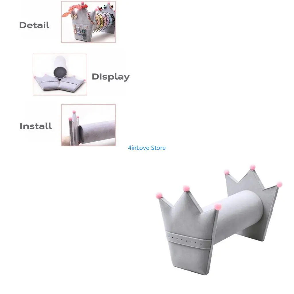 

T4MD Clear Hair Accessory Holder Linen Headband Rack for Organizing Jewelry