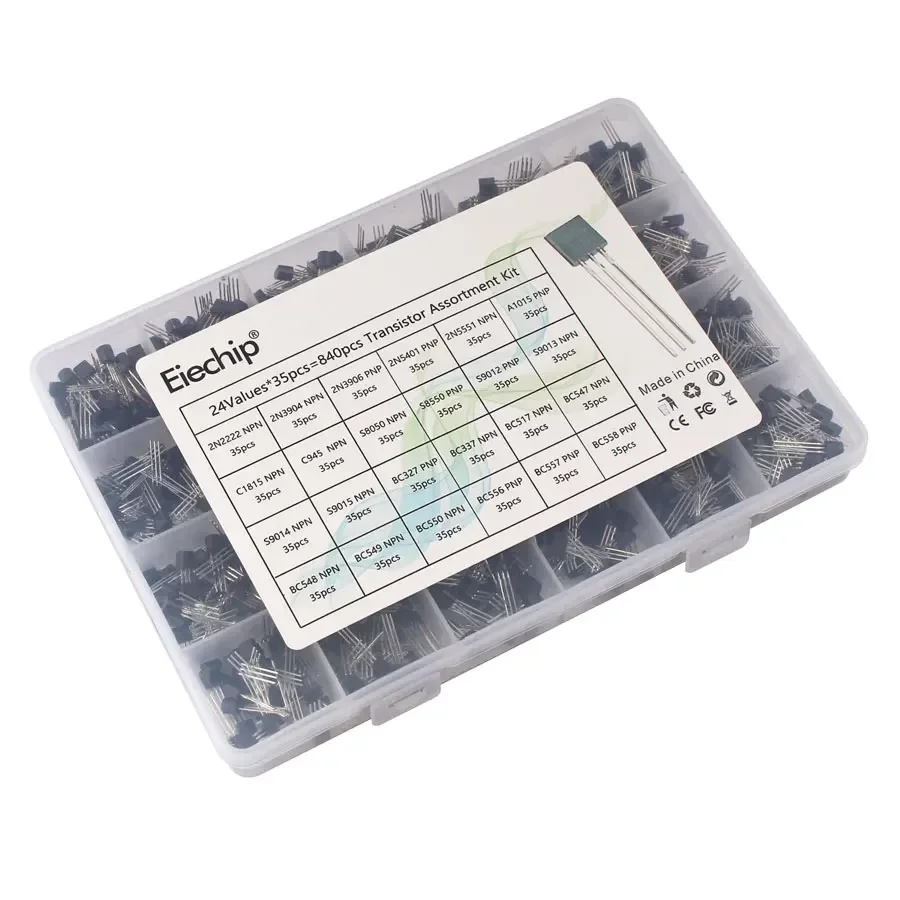 200-900PCS/BOX TO-92 Transistor Assortment Set BC547 BC327 BC337 2N2222 3904 3906 C945 PNP/NPN Transistors DIY Electronics Kit image 4