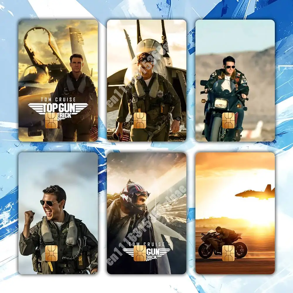 T-Top Gun T-Tom C-Cruise M-Maverick Sticker for NFC ID Card Film Skin Credit Bank Card Artistic Pattern Design