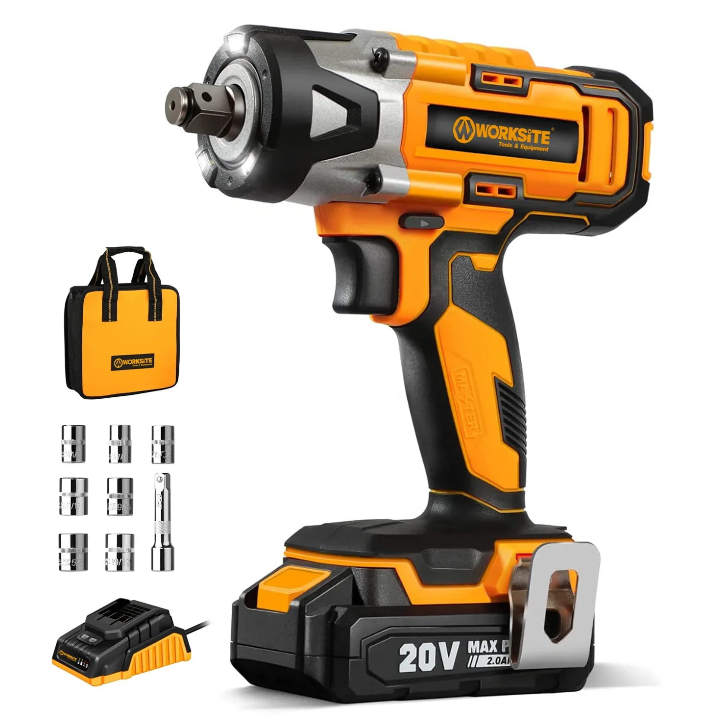 WORKSITE Customized 20V Cordless  Impact Wrench 1/2