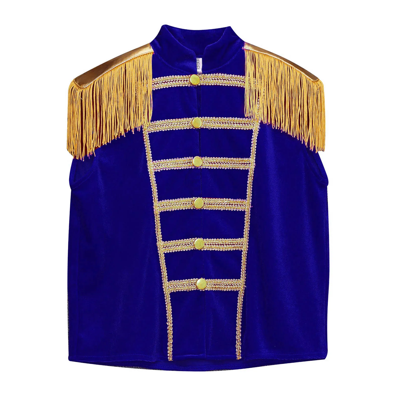 Children Halloween Circus Ringmaster Showman Cosplay Costume Drum Band Honor Guard Vest Carnival Theme Party Role Paly Waistcoat