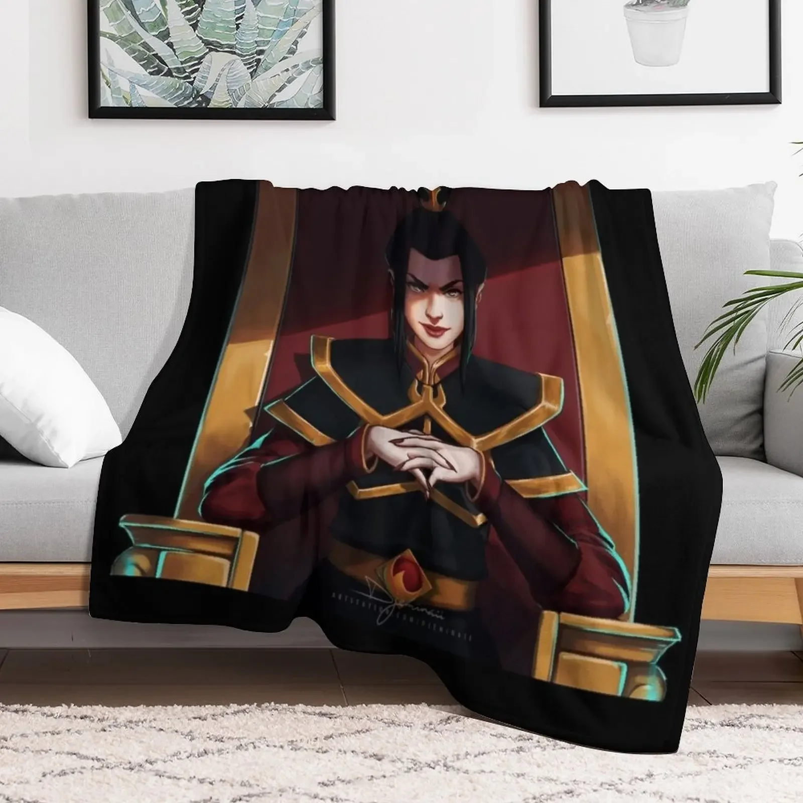 the last airbender - firelord azula Throw Blanket Furry wednesday Blankets