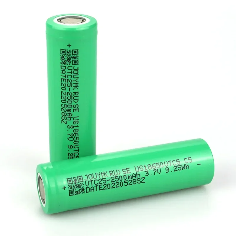 Hot Promotions 2500mAh 18650 VTC25 Battery 3.7V High Discharge 10C 30A Power Cell High-Current Lithium Rechargeable Battery