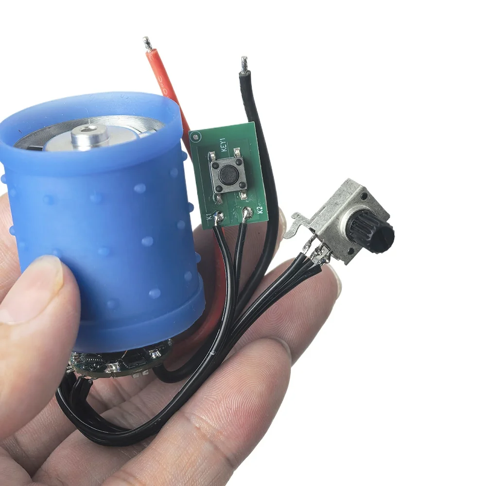 DC 7.4V/11.1V 12V Mini BLDC Brushless Motor with drive 200W Ultra-high Power Speed Aluminum Alloy Impeller Turbo Ducted Fan DIY
