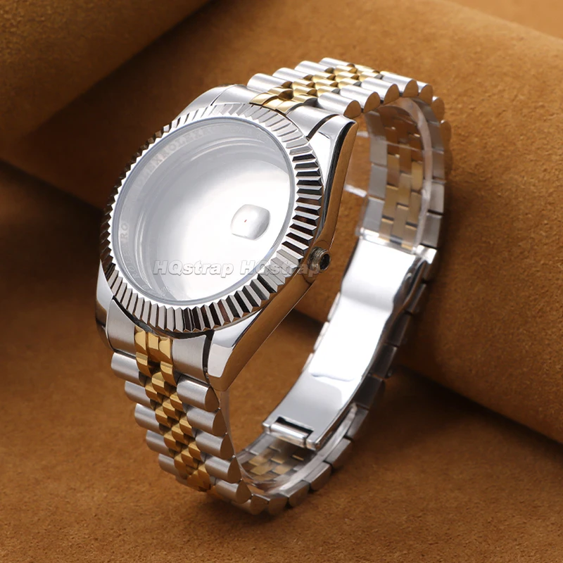 13mm 17mm 20mm 21mm Luxury Stainless Steel Watch Band for Jubilee for Rolex Metal Curved End Strap Solid Replacement Bracelet