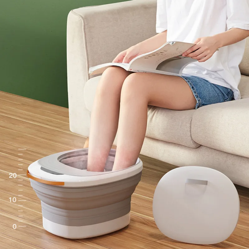 [In Stock] Massage Constant Temperature Folding Foot Bath Electric Portable Foot Bath Bucket