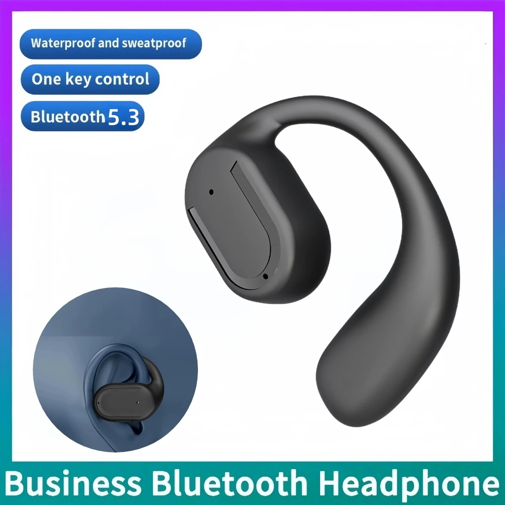 Business Bluetooth Earphone Stereo Voice Control Handsfree Fone Wireless Bluetooth V5.3 Mini Headset TWS For Car Kit Sports