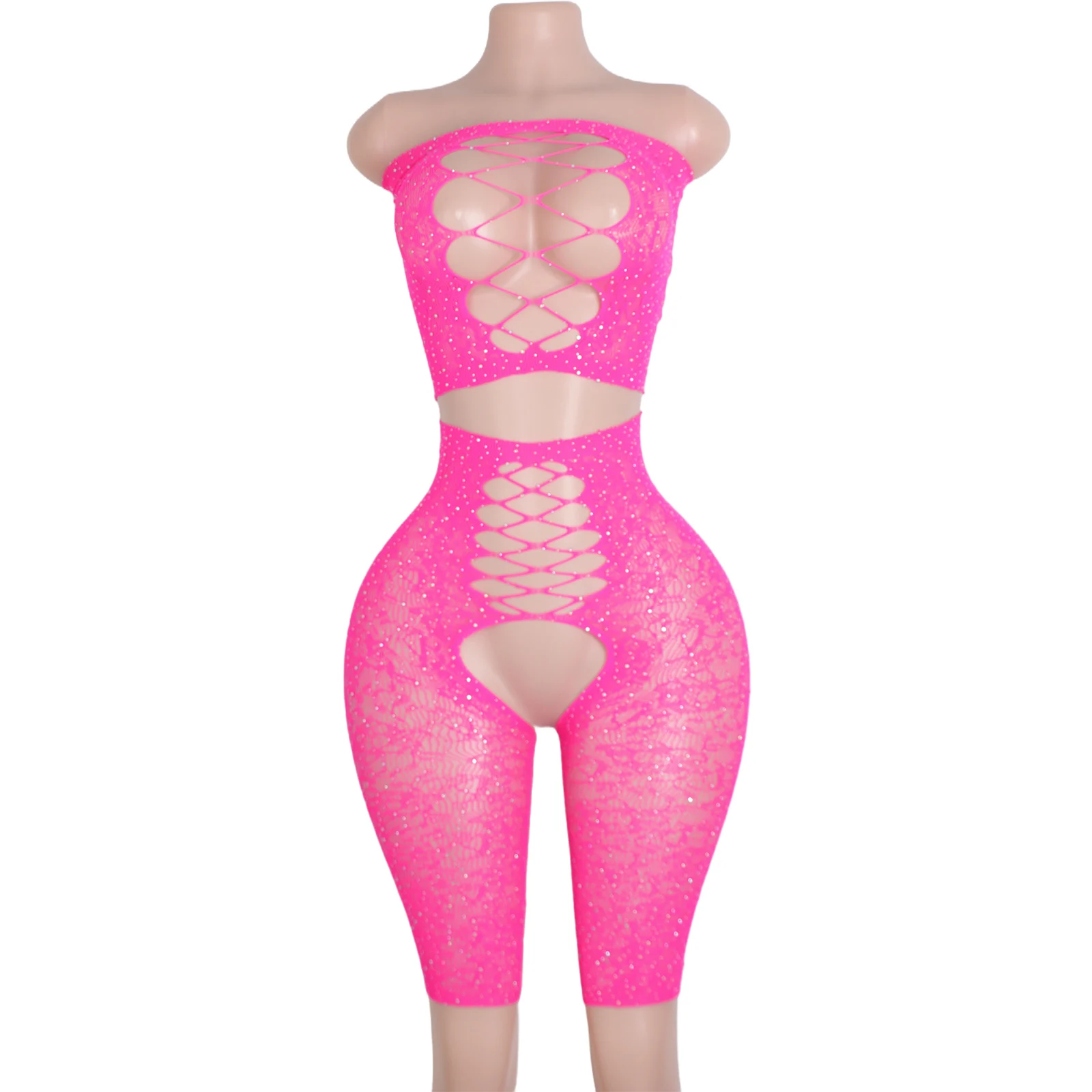Rompers Jumpsuits Exotic Dancewear Unique Women's Performance Costumes Fishnet Club Wear Wholesale Quality Stripper Outfits