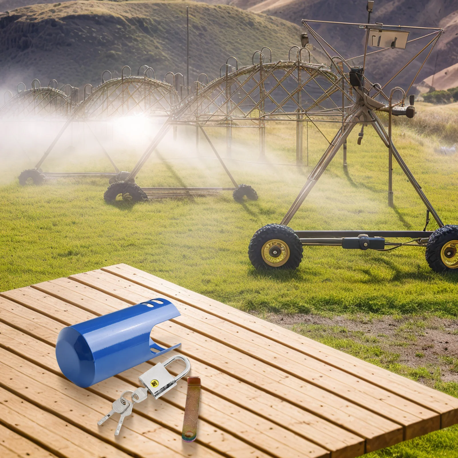 

With Key Tap Protective Lock Locking Plate Padlock Protective Cover Water Switch Valve Watering Equipment For Outdoor Faucet New