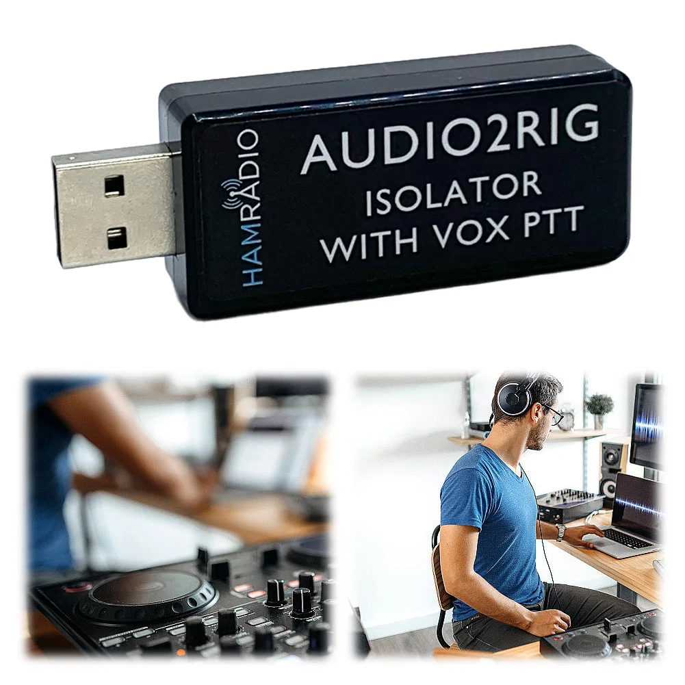 

AUDIO2RIG Amateur Radio USB Sound Card Connector Supports VOX PTT Control for KENWOOD YAESU ICOM Business Radio
