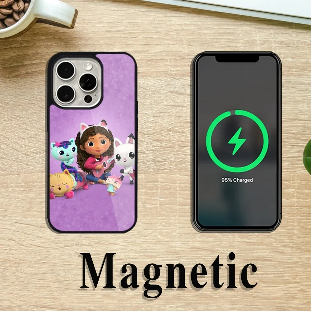 Cute G-Gabbys D-Dollhouse Phone Case For iPhone 11 12 13 14 15 Pro Max Plus Magsafe Magnetic Wireless Charging