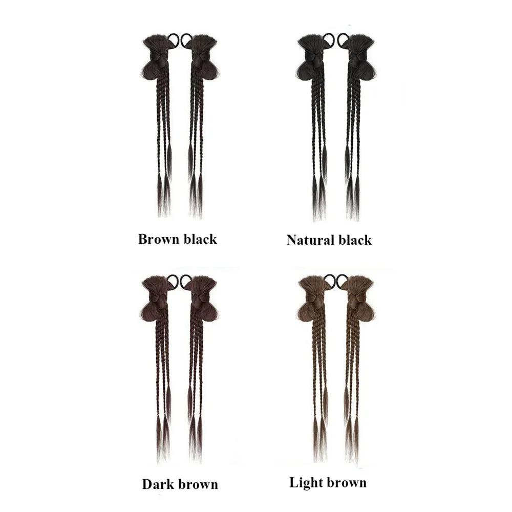 Y2K المرأة التقلبات شعر مستعار جديلة فتاة موضة شعر مستعار جديلة العجين المقلي جديلة Traceless غير مرئية BB كليب الملاكمة جديلة #3