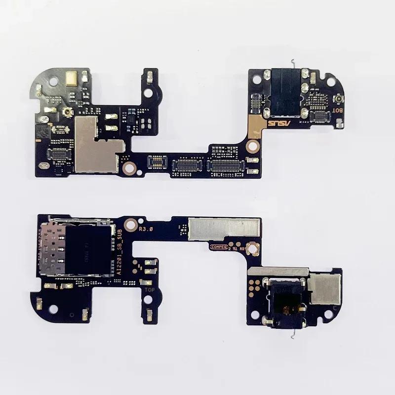 Pop For ASUS ROG Phone 6 SIM Card Reader Socket Slot Microphone Sensor Signal Earphone Jack Board Repair Parts