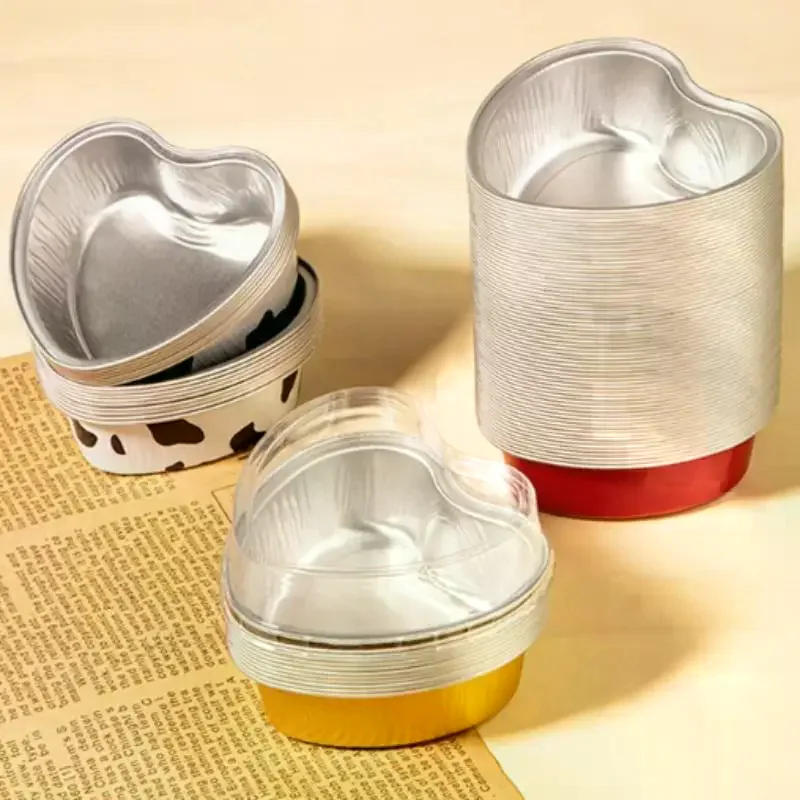 Mini Cake Cup Aluminum Foil Cupcake Wrappers Baking Cups Cases Muffin Boxes Non-Stick Pudding Dessert Cups Kitchen Tools