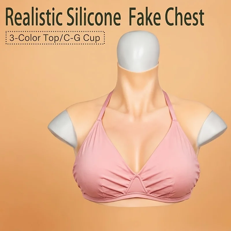 High Neck Silicone Breast - CDEG Cup Size, Concealed Wearing Prosthesis, Suitable for Post Mastectomy And Aesthetic Needs