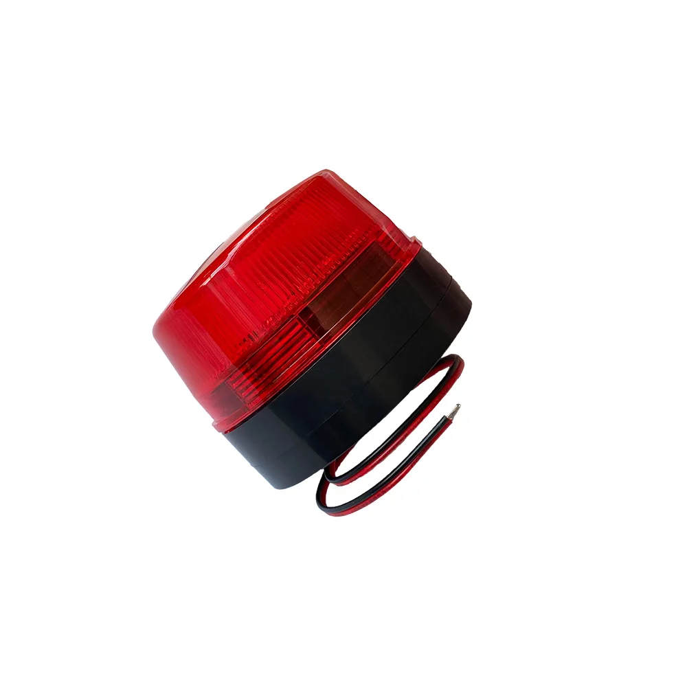 Alarma de seguridad roja, luz estroboscópica de advertencia pequeña, lámpara LED, 12v, 24v, 220v