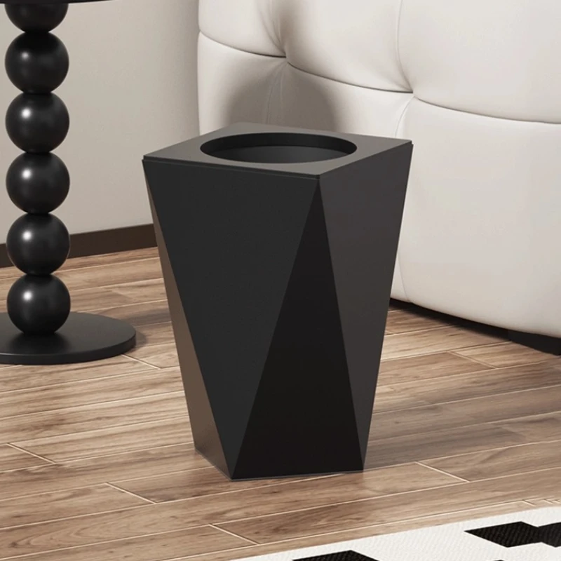 

Artistic Living Room Trash Can, Stylish Home Wastebasket, Double-Layer Open Waste Bin, Garbage Storage Basket, Kitchen Trash Can