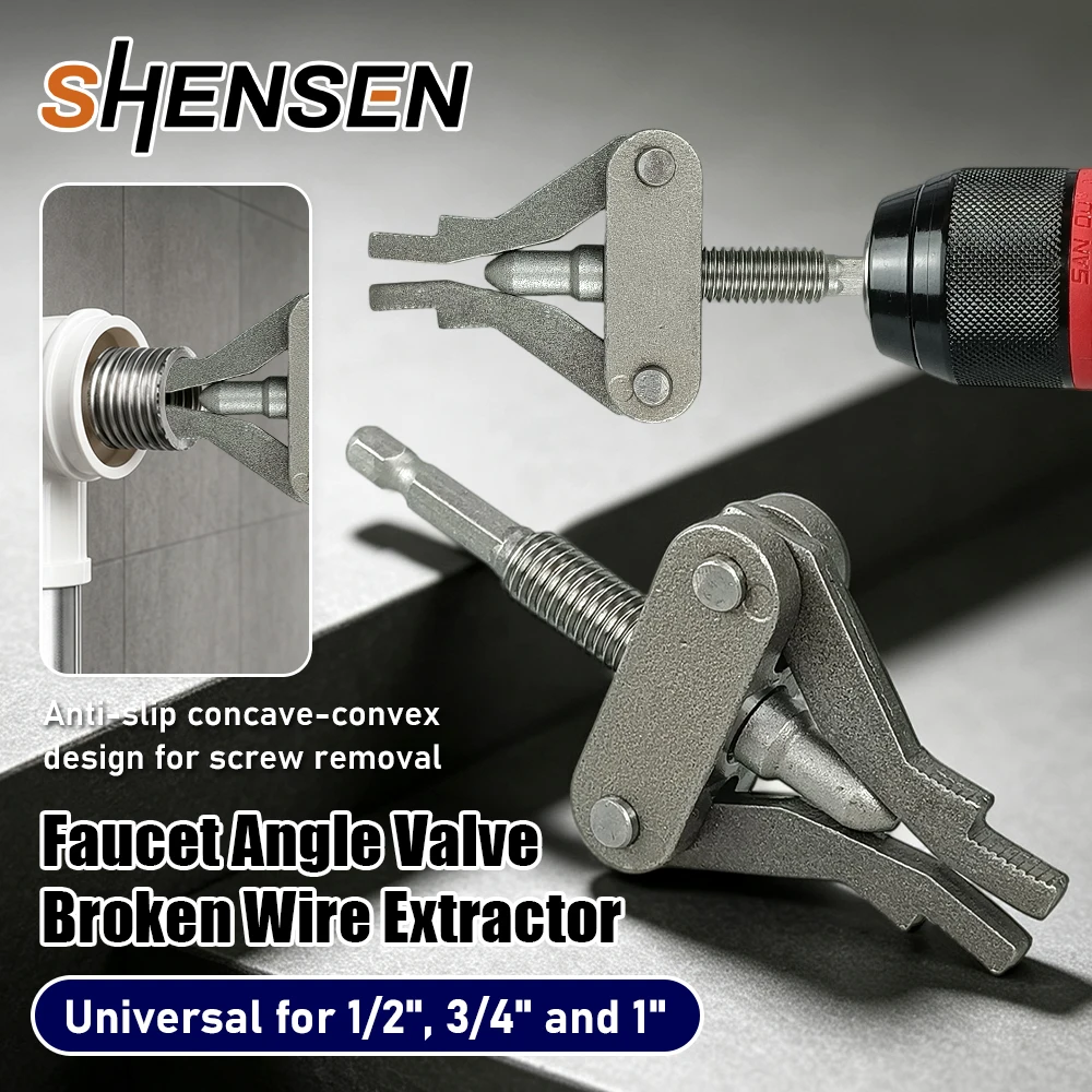 Universal Broken Pipe & Tap Extractor, Hex Shank Faucet Valve Remover for Damaged Broken Threaded Pipe