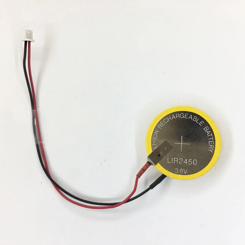 2PCS/LOT Rechargeable Battery Button Cell Welding Line Battery LIR2450 2450 3.6V 110mAh Lithium Take The Plug