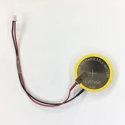 2PCS/LOT Rechargeable Battery Button Cell Welding Line Battery LIR2450 2450 3.6V 110mAh Lithium Take The Plug