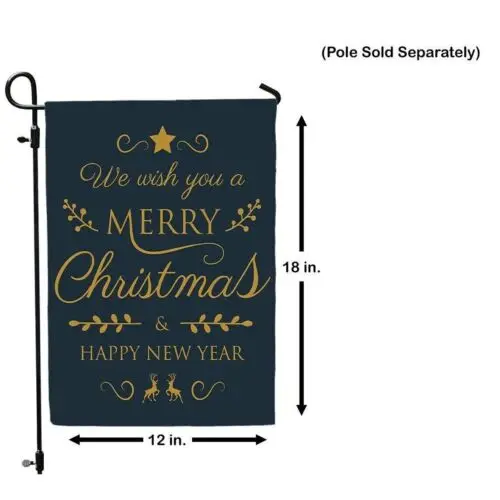 We Wish You a Merry Christmas & Happy New Year Double 2 Sided Garden Flag KKL AAL HHM WZZ yyi