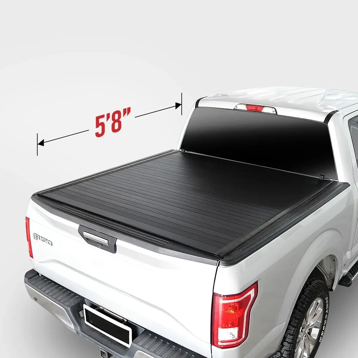 Low Profile Hard Rolling Up Truck Bed Tonneau Cover, Compatible with 2019-2024 Chevy Silverado 1500 / GMC Sierra 1500