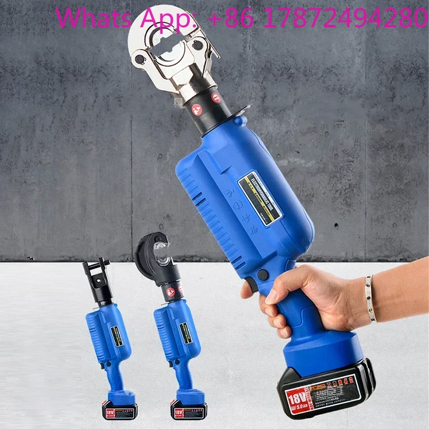 Rechargeable 18V 4.0Ah Lithium Battery Crimping Tool, EA-300H/300/400 Electric Hydraulic Pliers for Copper Aluminum Terminal