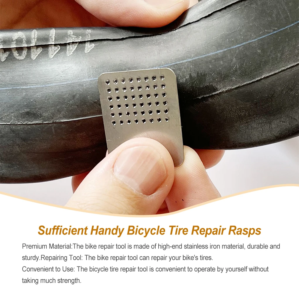 

100 шт., рашпиль для ремонта велосипедных шин, ручные аксессуары из нержавеющей стали для обслуживания проколов велосипеда, детали, жесткие инструменты для ремонта