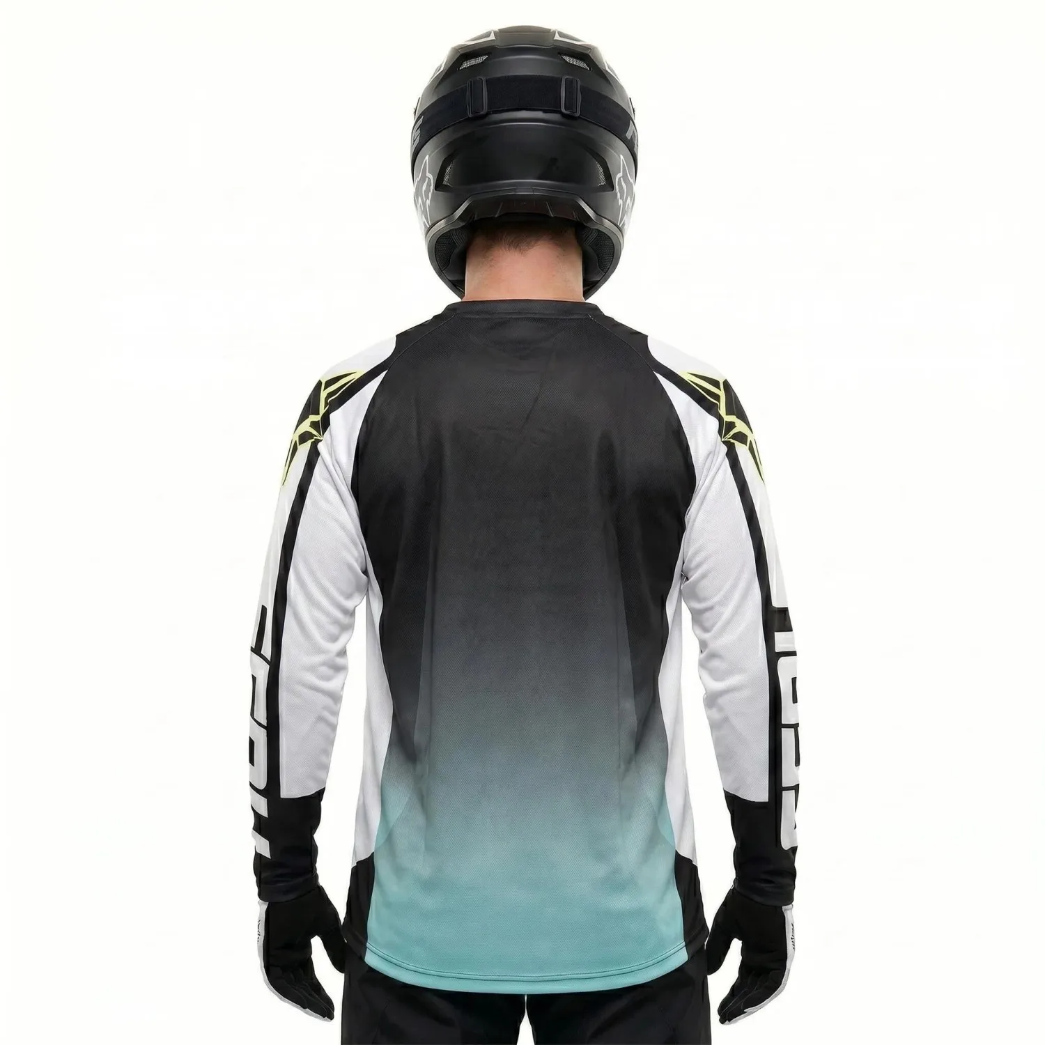 Meistverkauftes Herren-Motocross-Trikot Schnelltrocknend Atmungsaktiv Langarm Locker Sitzend Moto MX Offroad Dirt Bike Rennshirt – Detail 4