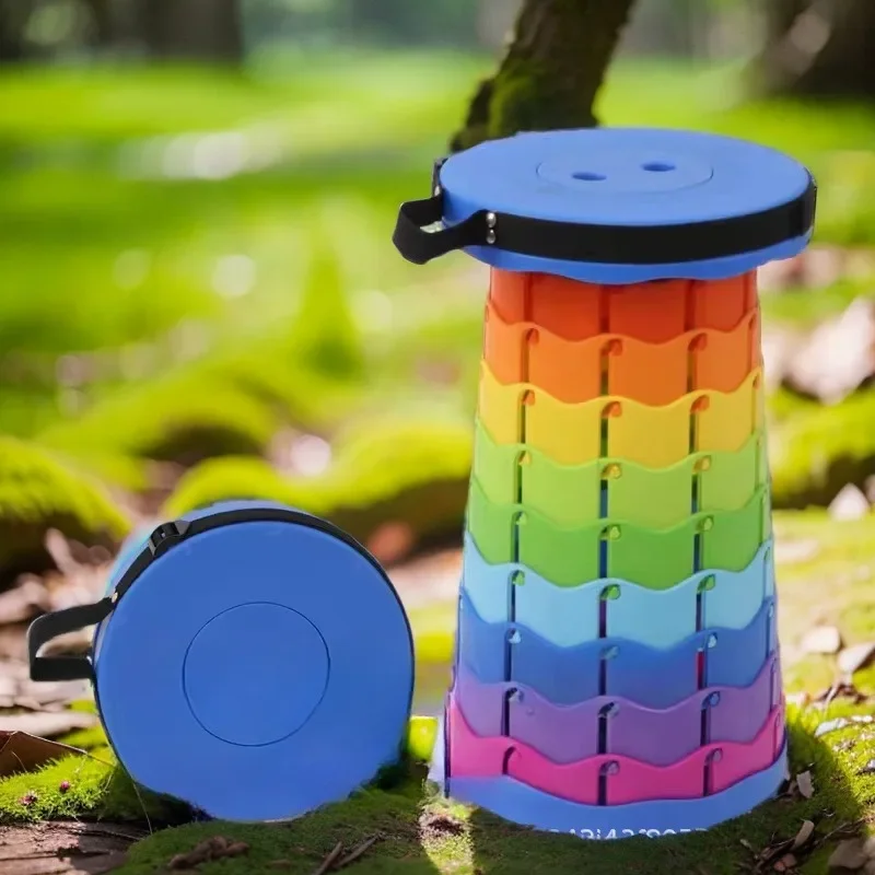 

Уличный портативный складной стул, пластиковый складной стул, стул для путешествий и рыбалки, регулируемый выдвижной стул