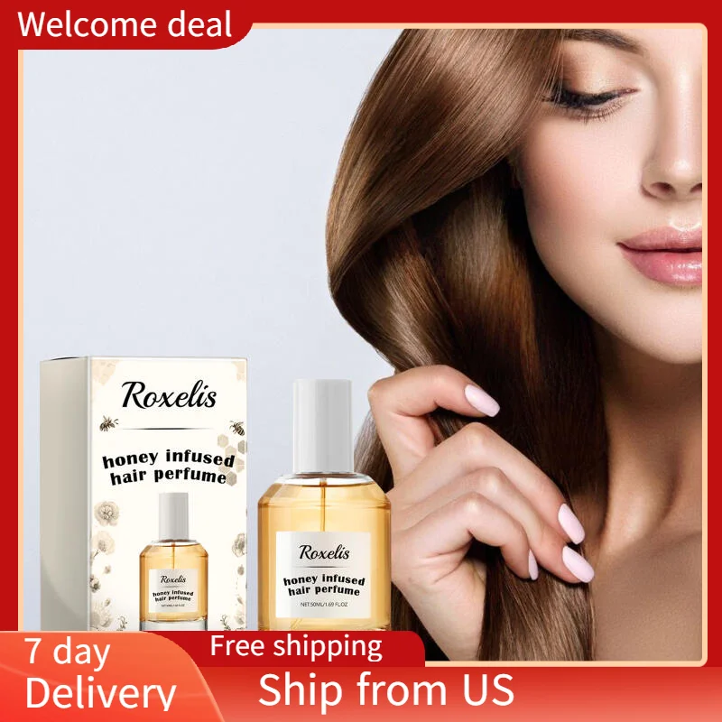 

Roxelis Honey Infused Hair Perfume, Hair Care Fragrance Nourishes And Restores Dry And Rough Hair With A Smooth Moisturizing Per