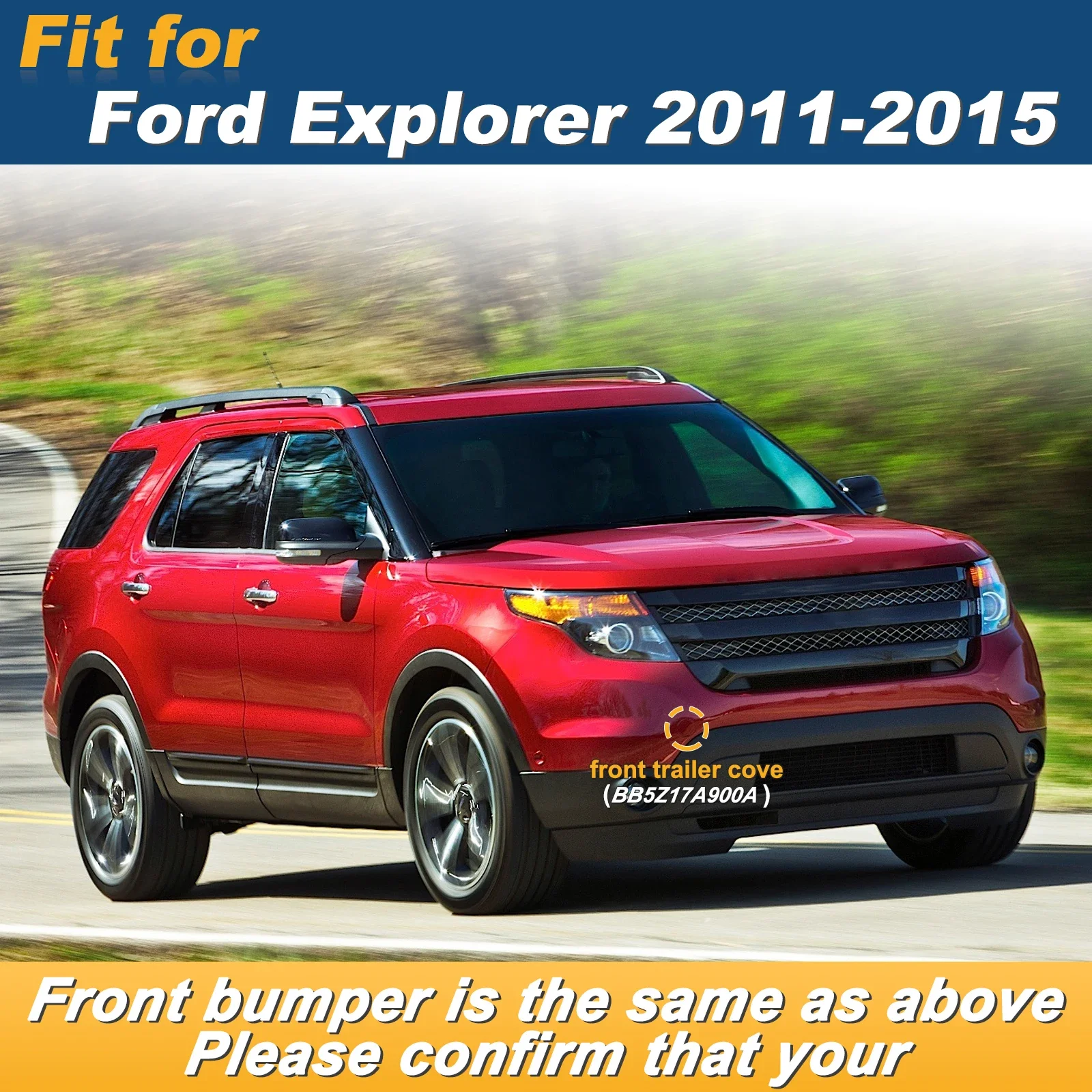 For Ford Explorer 2011- 2015 Front Bumper Tow Hook Cap Towing Eye Cover BB5Z17A900A BB5Z17A900APTM Car Accessories
