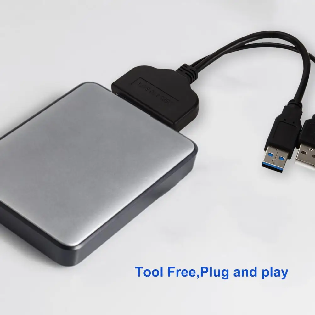 

Convenient Dual USB Professional USB3.0 to SATA 2.5 Inch HDD Cable Wide Compatibility Hard Drive Connector for Computer