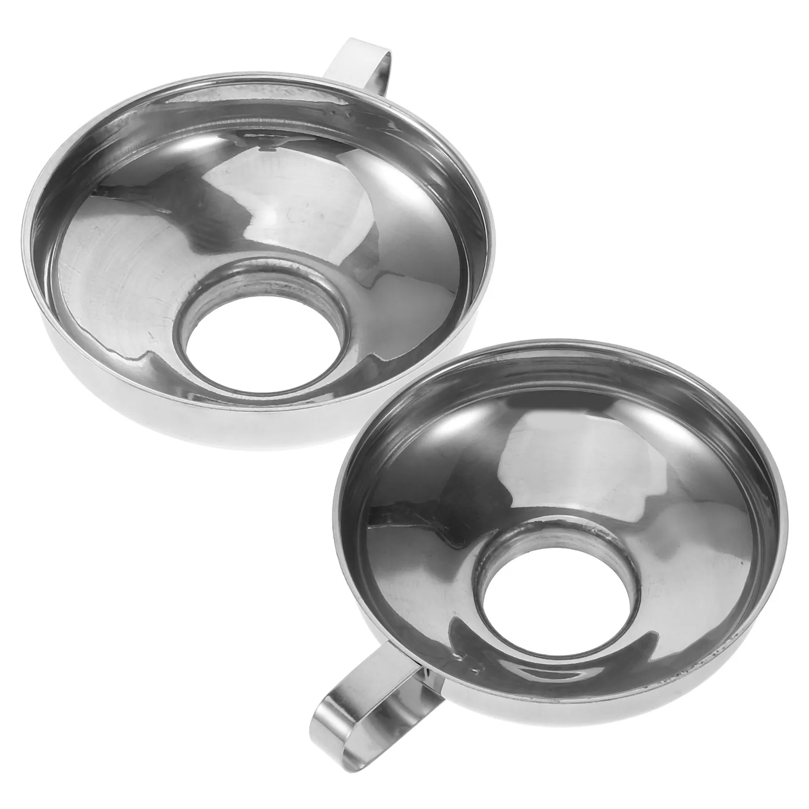 

2 Pcs Stainless Steel Wide Mouth Funnel Cremation Ashes Jewelry Metal Kitchen Tool
