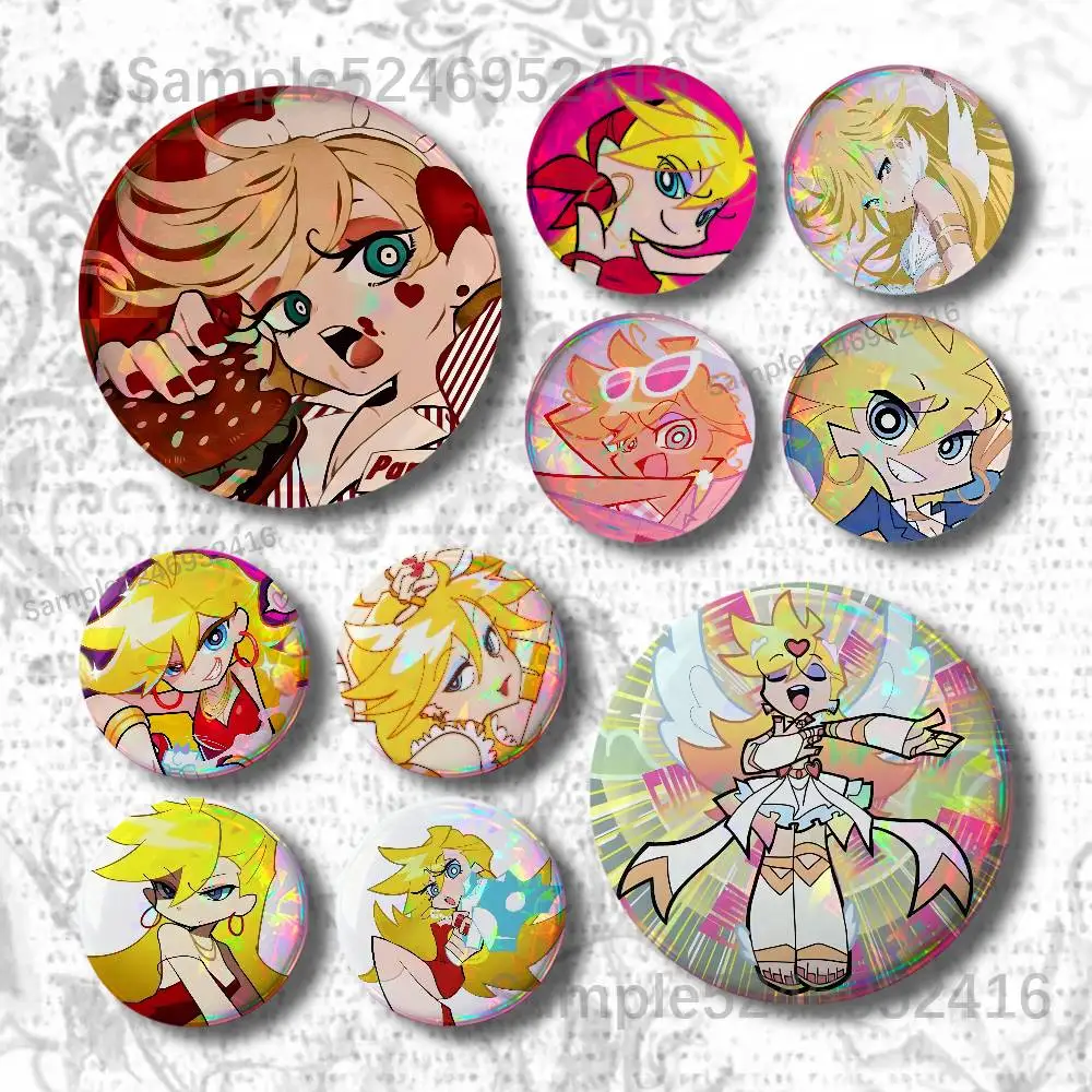 P-Panty Stocking PaSwG PSG Laser Badge Creative Pins Brooch for Bag Clothes Hat Decor Gifts Fans Collect Accessories Lapel Pin
