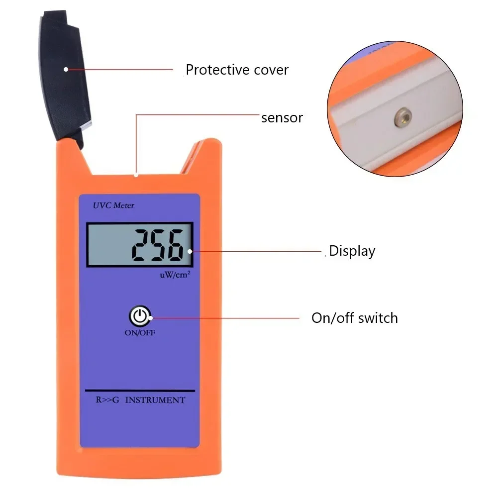 UVC Illuminance Meter UV Radiation Measurement Performance Monitoring Accurate Measurements Compact Size High Precision
