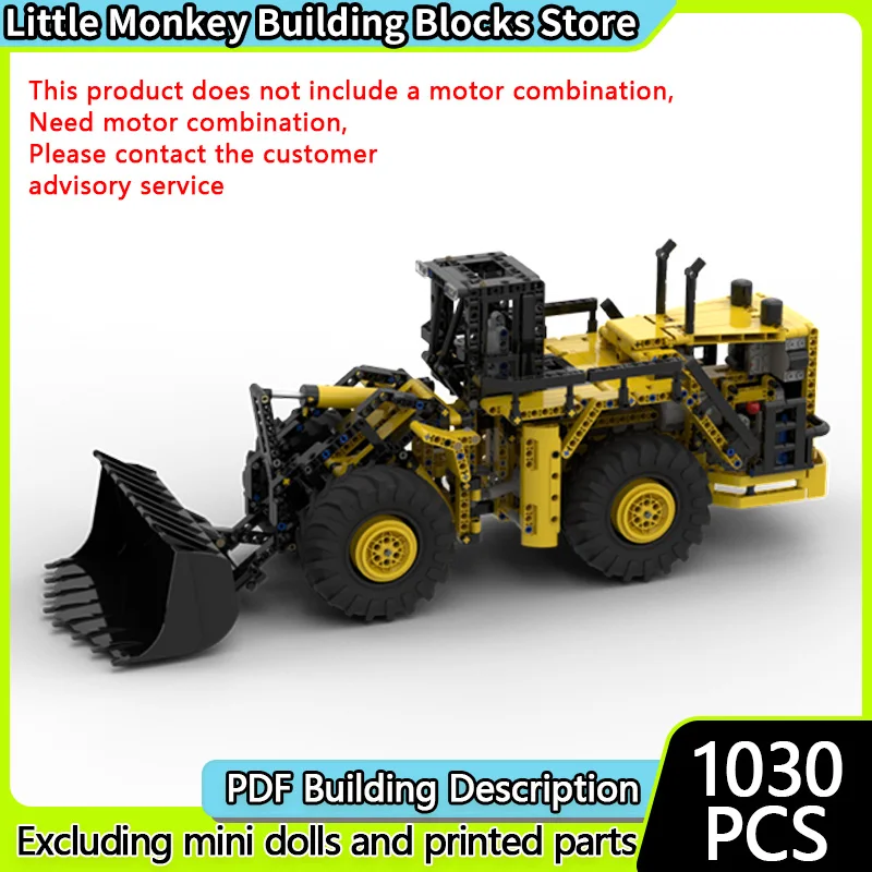 

City Car Model MOC Building Bricks Pneumatic Wheel Loader Modular Technology Children Holiday Gifts Assemble Toys Suit