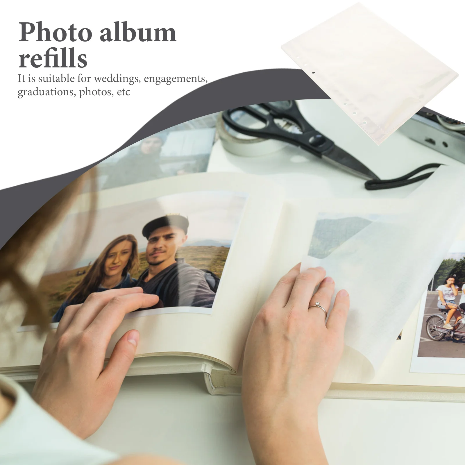 

Refillable Album Sleeves 10 Sheets Clear Photo Album Pages For Binder Thickened Pp Material Reusable Photo Book Refills