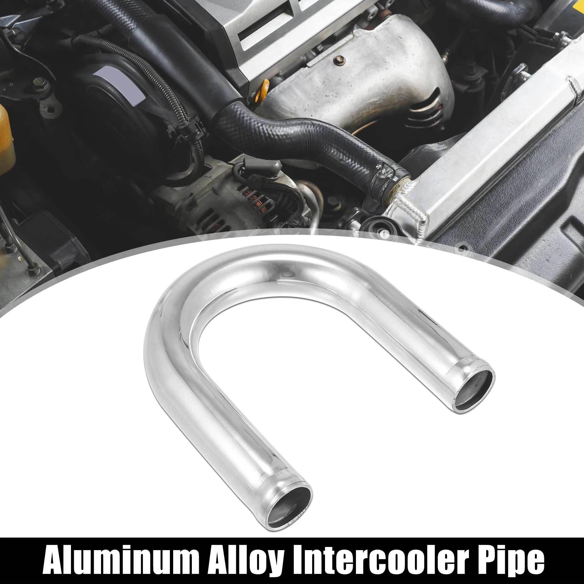 UXCELL OD 25mm 38mm 45mm 63mm 76mm 102mm Aluminum Alloy Tube 90 180 Degree Intercooler Pipe Bend Elbow Air Intake Tube Car