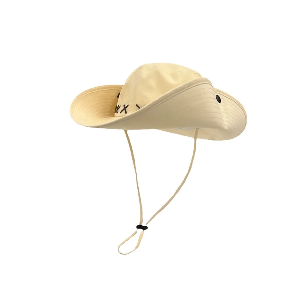 الصيف التخييم موضة الدنيم الغربي حافة كبيرة ظلة واقية من الشمس قبعة شاطئ البحر الصيف في الهواء الطلق مغامرة تسلق الجبال قبعة 2