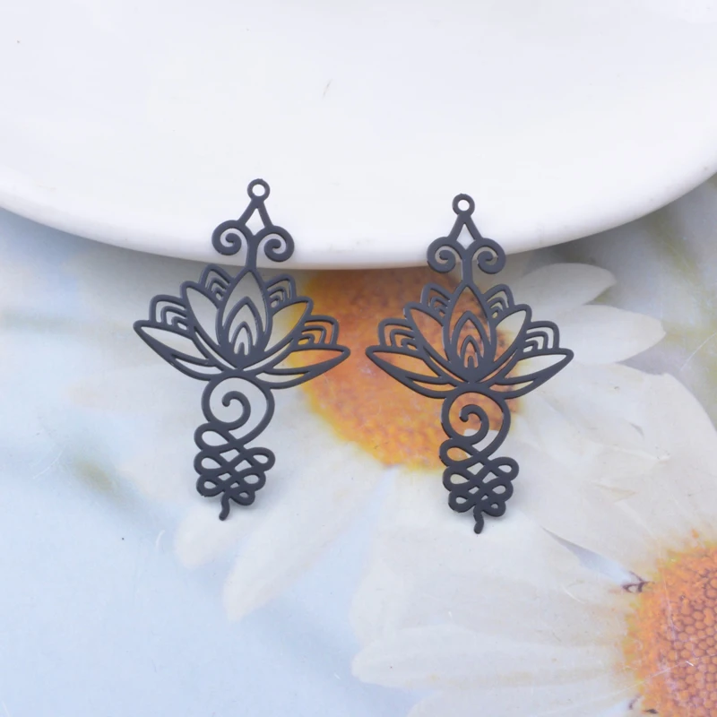30 Stück AB7975 Messing-Blumenanhänger, bunte Charms für DIY-Schmuckherstellung von Ohrringen – Detail 8