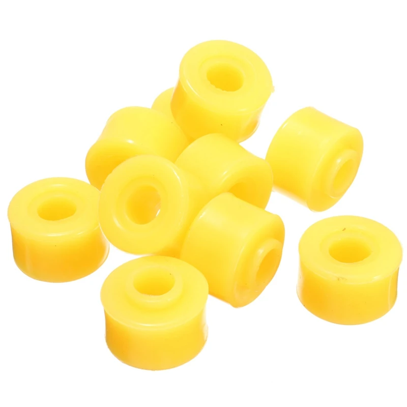 10Pcs/Set 10mm  Automobile Shock Absorber Bush Yellow Universal Rubber Buffer Shock Absorber Bushings Part For Auto Car Shocker