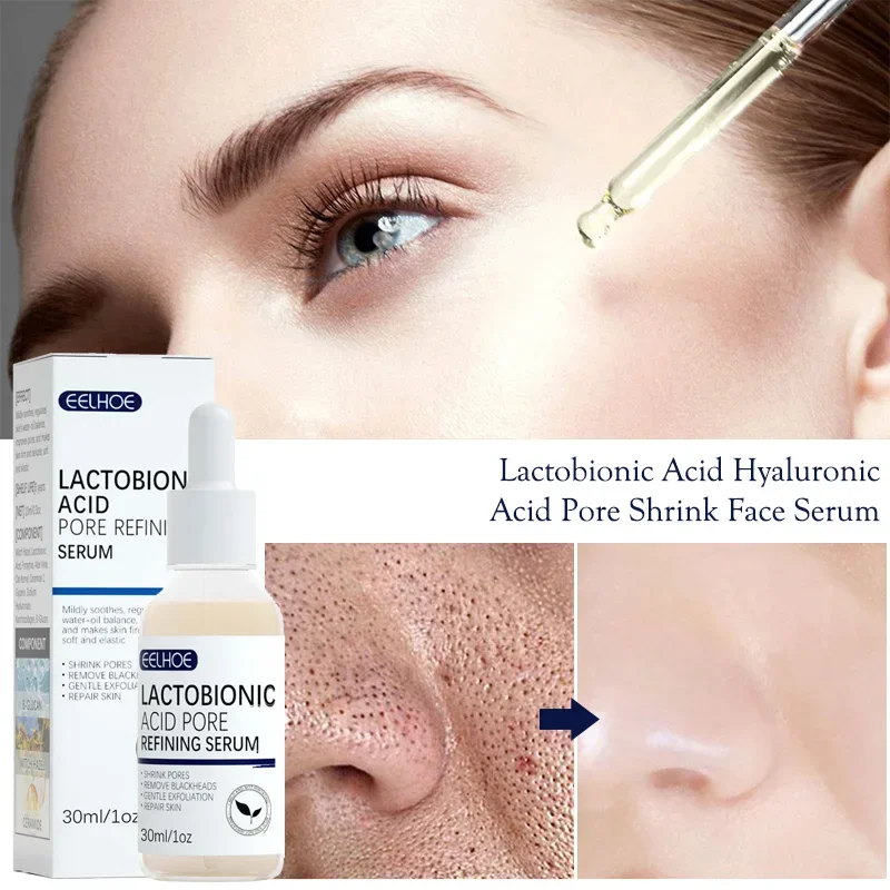 Lactobionic Acid Porerefine Serum Mildly Soothes WaterOil Balance Firm Pores Remove Blackheads Emollient Essence Korean Cosmetic