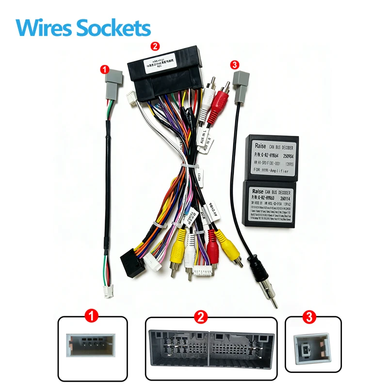 Android Car Radio Multimedia Canbus Box Decoder For Hyundai Santa Fe SantaFe IX45 16pin Stereo Wiring Harness Power Cable