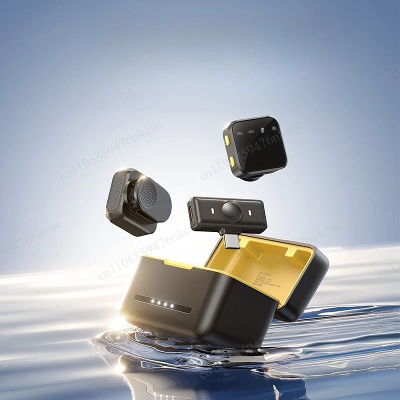 Wireless microphone clip-on collar singing one for two live video recording sound microphone