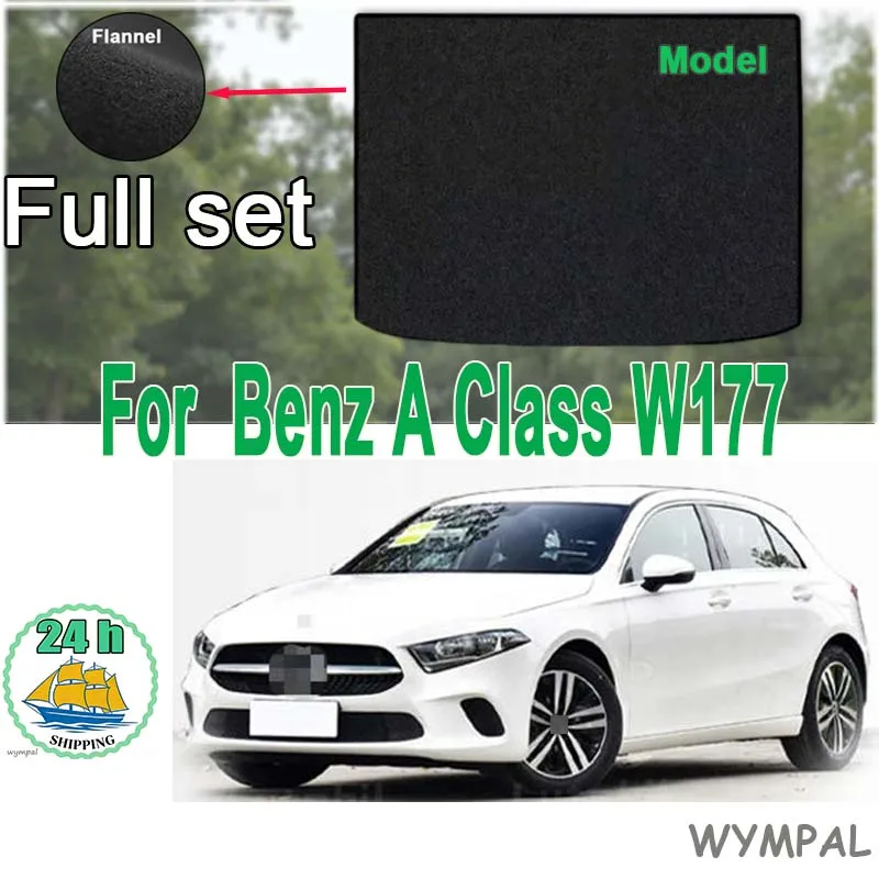 

Velour mats Trunk Mat For Benz A Class W177 2019-2021 Boot Cargo Liner Tray Pad Accessories