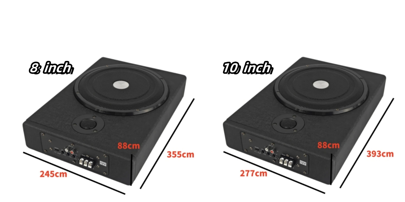 8/10 Inch for choose Car Audio Subwoofer Strong Bass Built Amplifier Leather Cover Wood Material 8-10