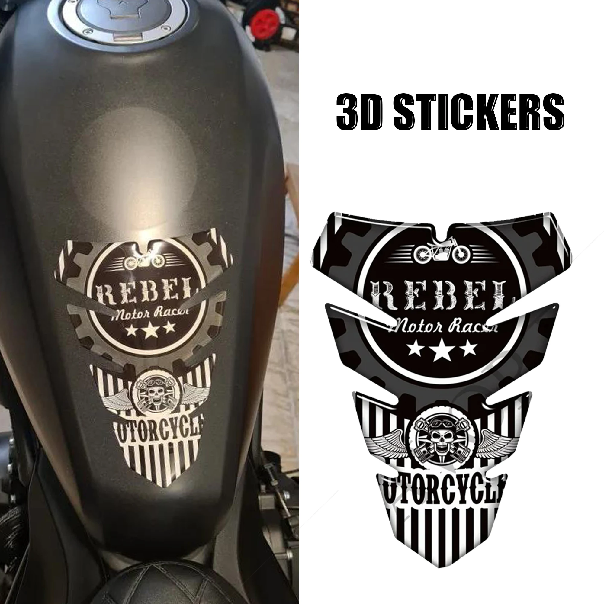 

For HONDA REBEL CMX1100 Tank Grips Pad Gas Fuel Oil Kit Knee Stickers Decal adhesive Emblem Logo Protection 2021-2022