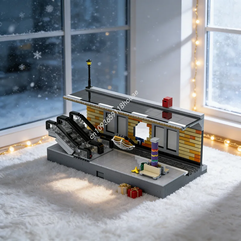 1228pcs MOC Heroes Marvelled Spider Manned Metro Break Custom Build Christmas Gifts Model Building Blocks Toys Architecture