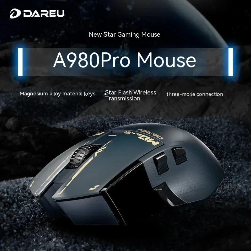 Imagem -06 - Dareu A980 Pro Max Mouse sem Fio Tri-modo Paw3395 Sensor de Baixa Latência Leve Ergonomia Gaming Mouse pc Gamer Acessórios